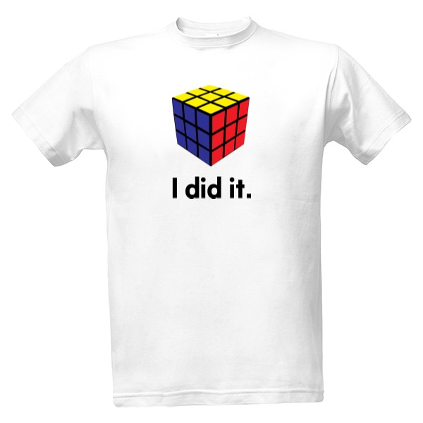 Tričko s potiskem Rubikova kostka