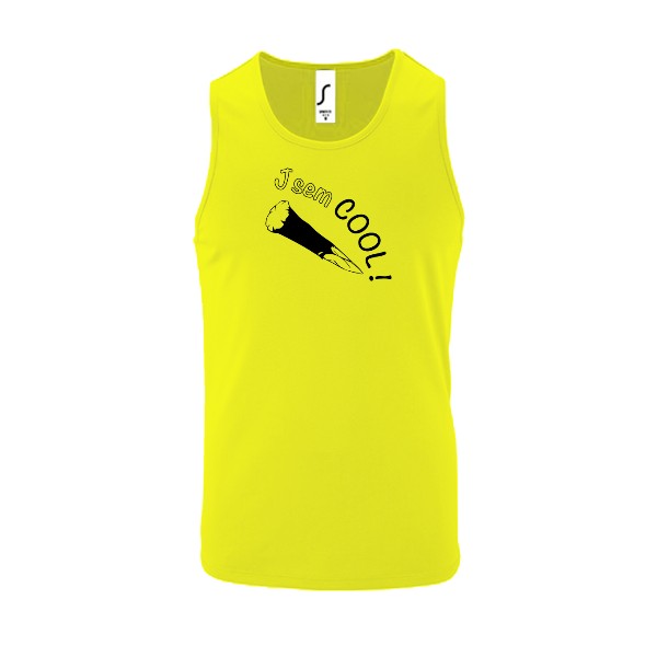 Pánské funkční tílko s potiskem Jsem COOL - černý potisk