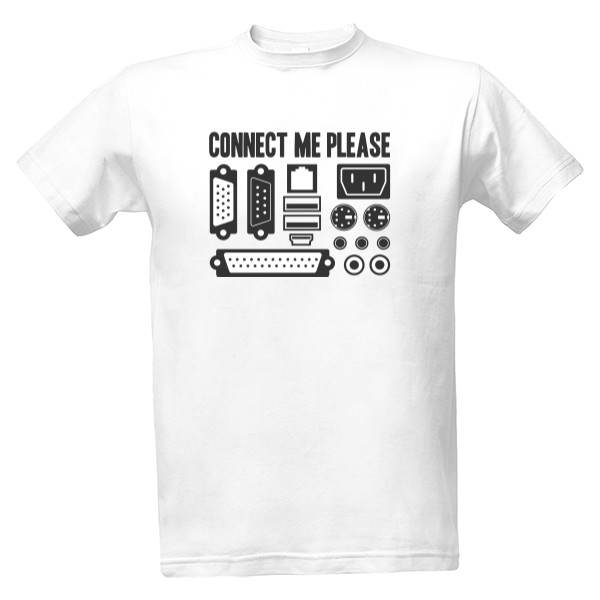 Tričko s potiskem Connect me please
