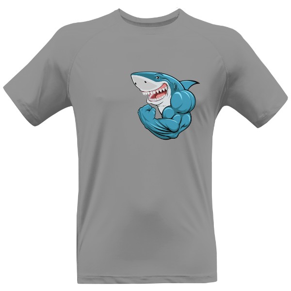 Pánské funkční tričko Premium s potiskem Svalnatý žralok